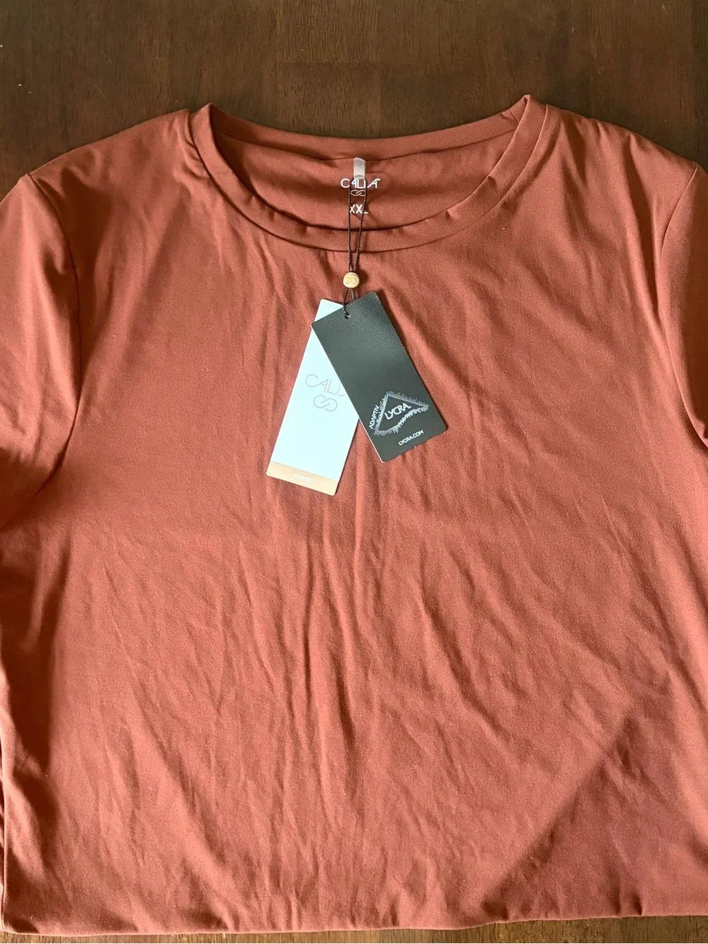 CALIA by Carrie Underwood Rust Red Brown Crop Top Size XXL - Picture 3 of 3
